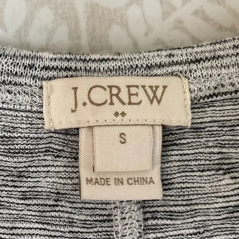 J. Crew Sleeveless Gray T-Shirt Dress / Beach Cover-Up, Minimalist, Size S